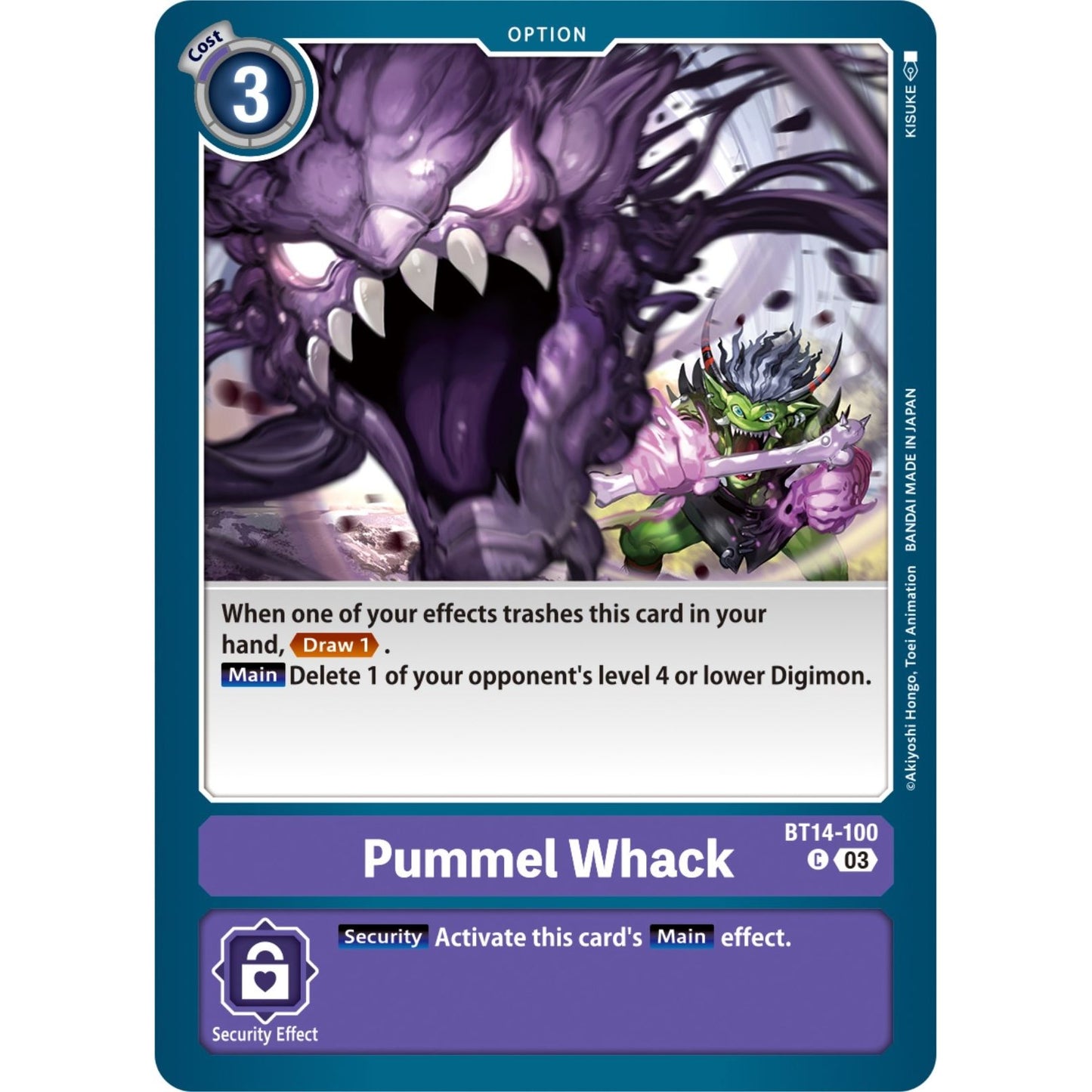 Image for Pummel Whack (BT14-100 C) (BT14) - Digimon Card Game