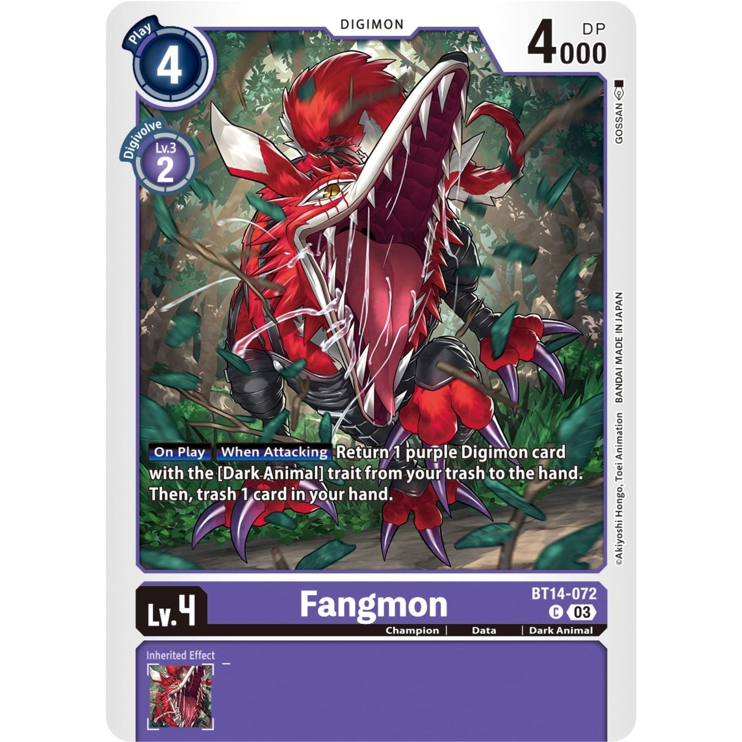 Image for Fangmon (BT14-072 C) (BT14) - Digimon Card Game