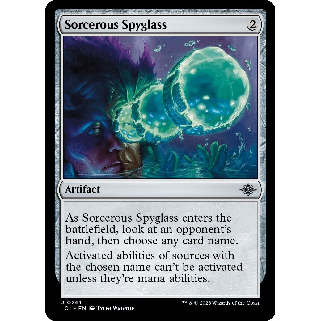 Image for Sorcerous Spyglass (261) (LCI) - Magic: The Gathering