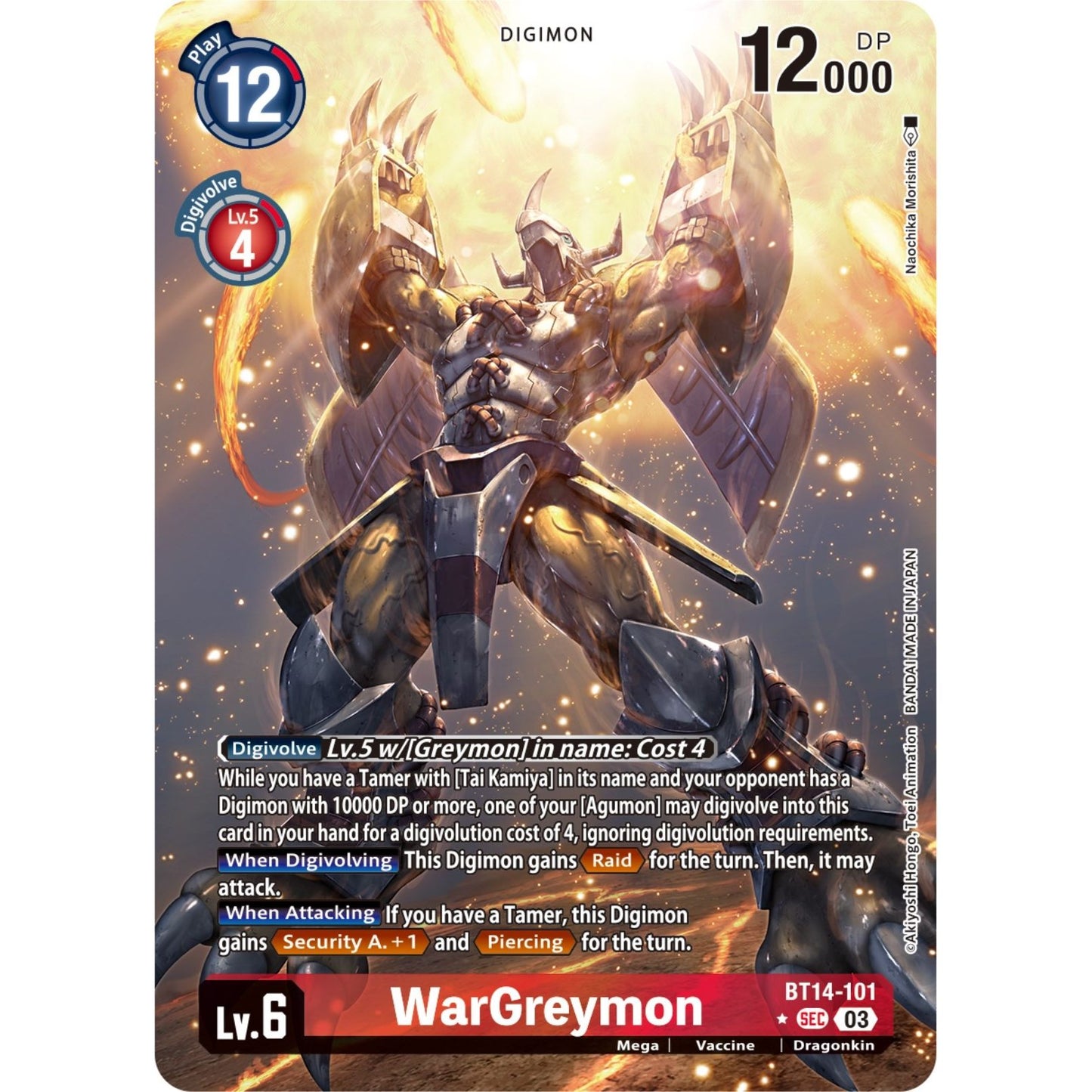 Image for WarGreymon (Alternate Art) (BT14-101 SEC) (BT14) - Digimon Card Game