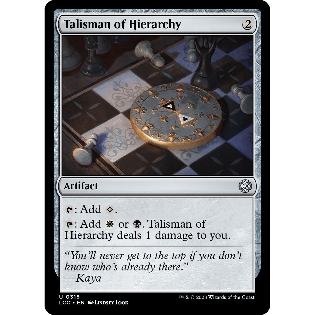Image for Talisman of Hierarchy (315) (LCC) - Magic: The Gathering