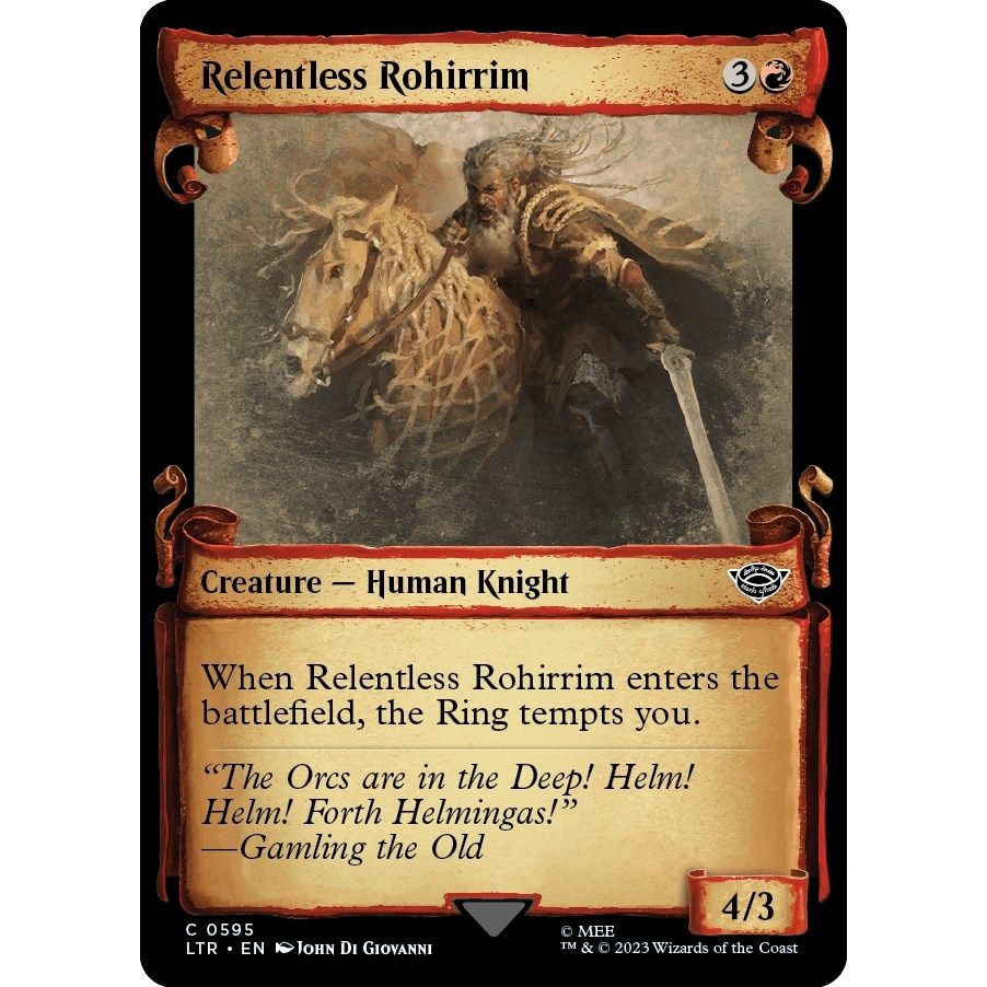 Image for Relentless Rohirrim (Showcase Scrolls) (595) (LTR) - Magic: The Gathering