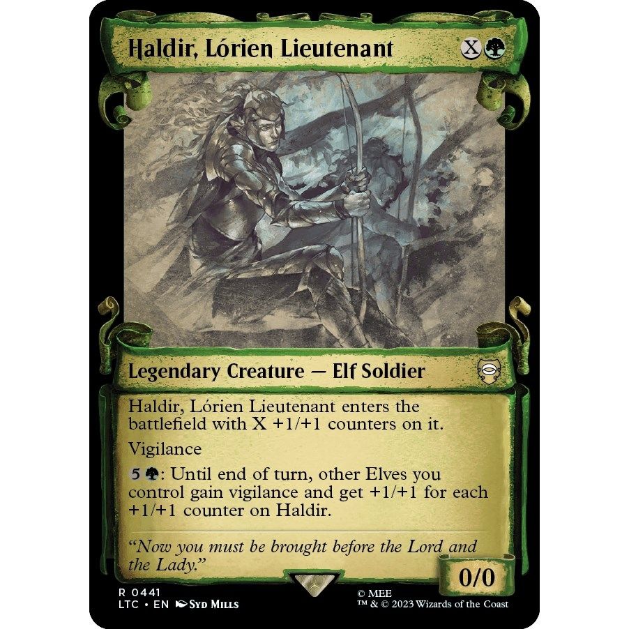 Image for Haldir, Lorien Lieutenant (Showcase Scrolls) (441) (LTC) - Magic: The Gathering