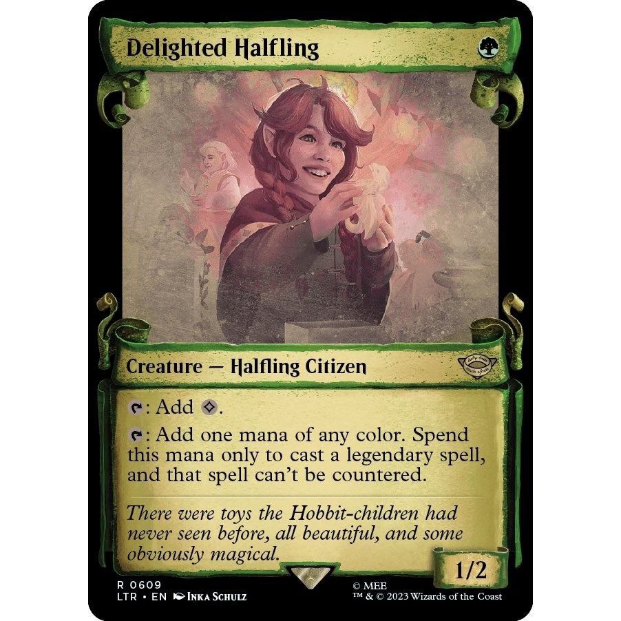 Image for Delighted Halfling (Showcase Scrolls) (609) (LTR) - Magic: The Gathering