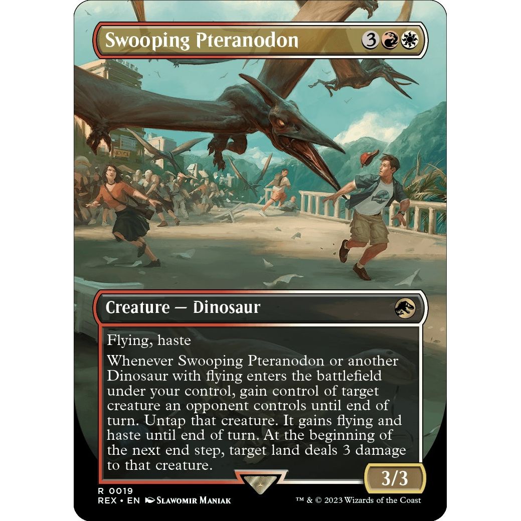 Image for Swooping Pteranodon (Borderless) (19) (REX) - Magic: The Gathering