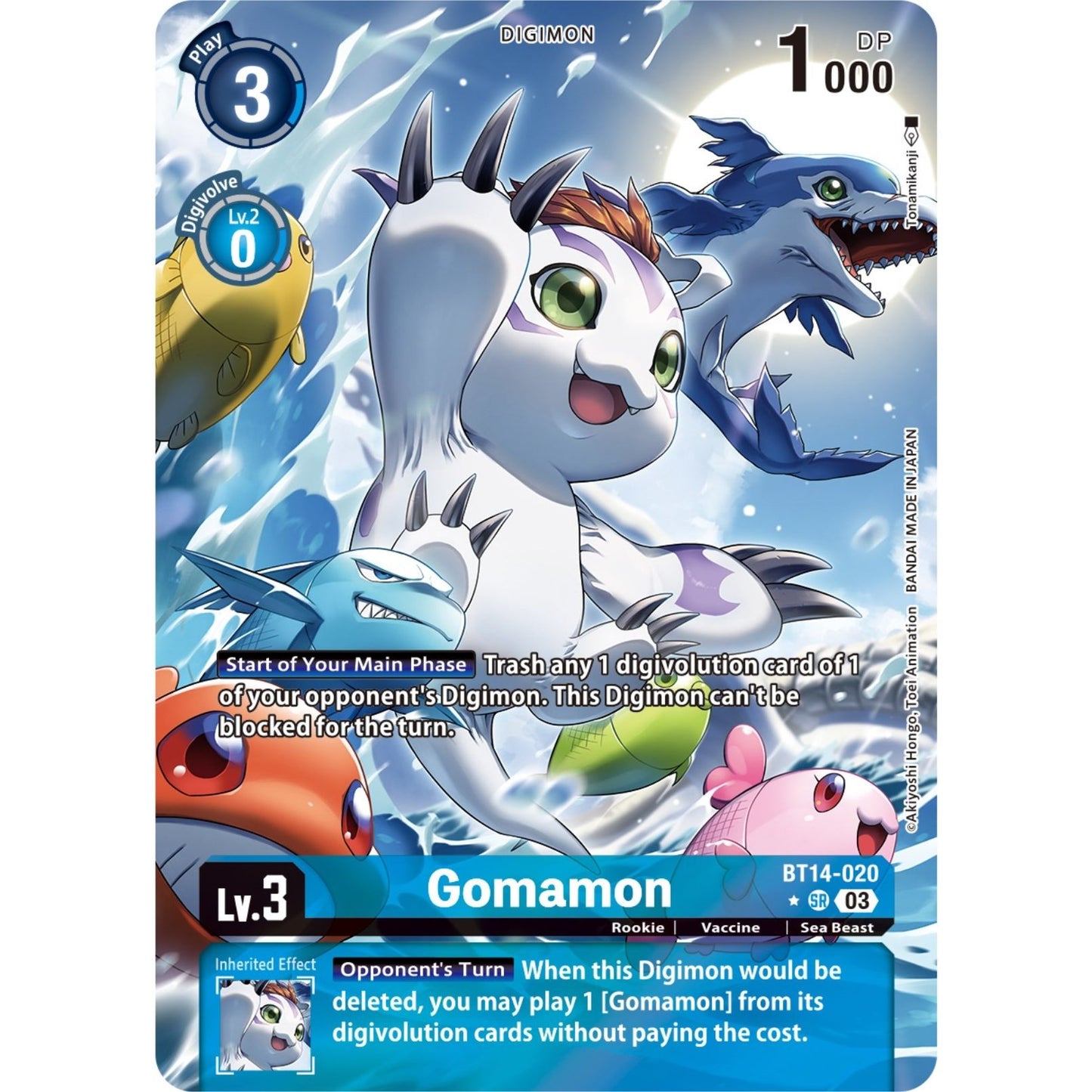 Image for Gomamon (Alternate Art) (BT14-020 SR) (BT14) - Digimon Card Game