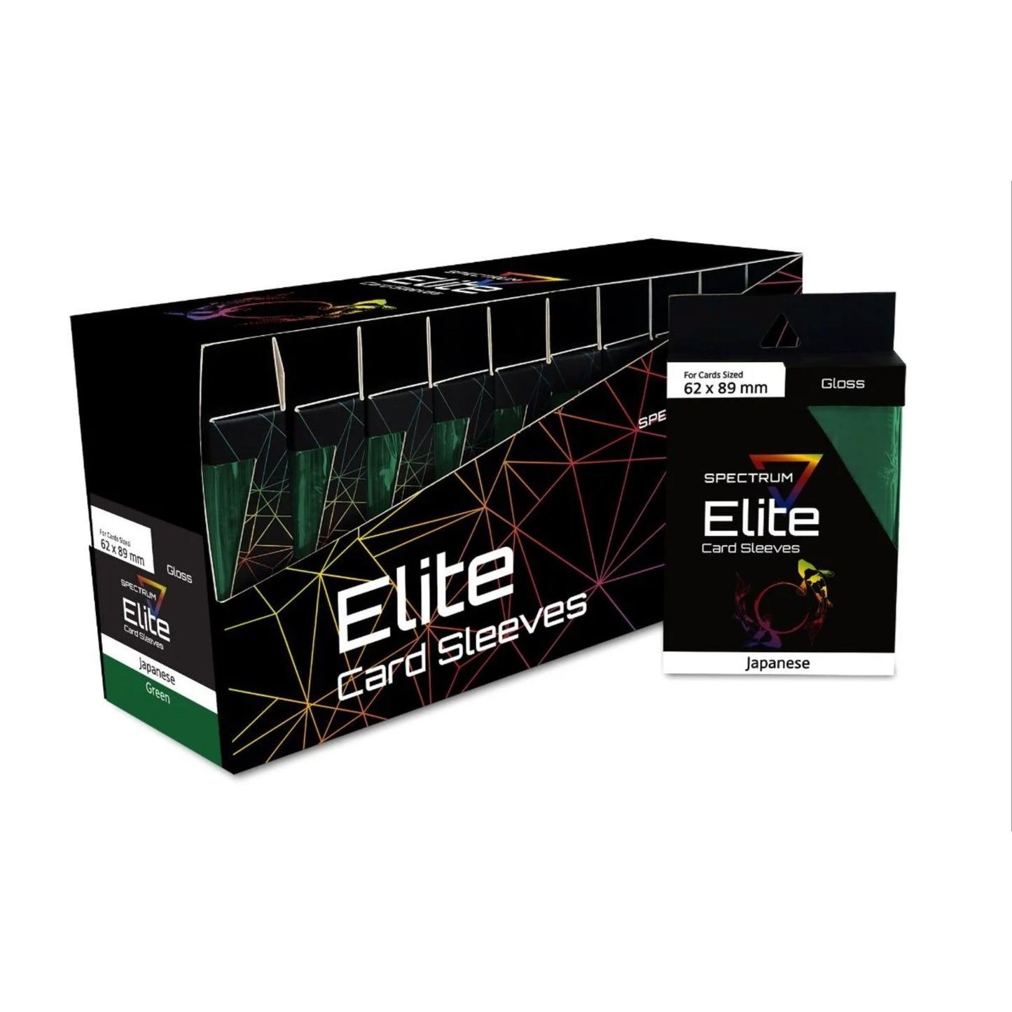 Image for BCW Elite2 Deck Guards - Glossy Small - Shelf Display (Green) - Card Sleeves