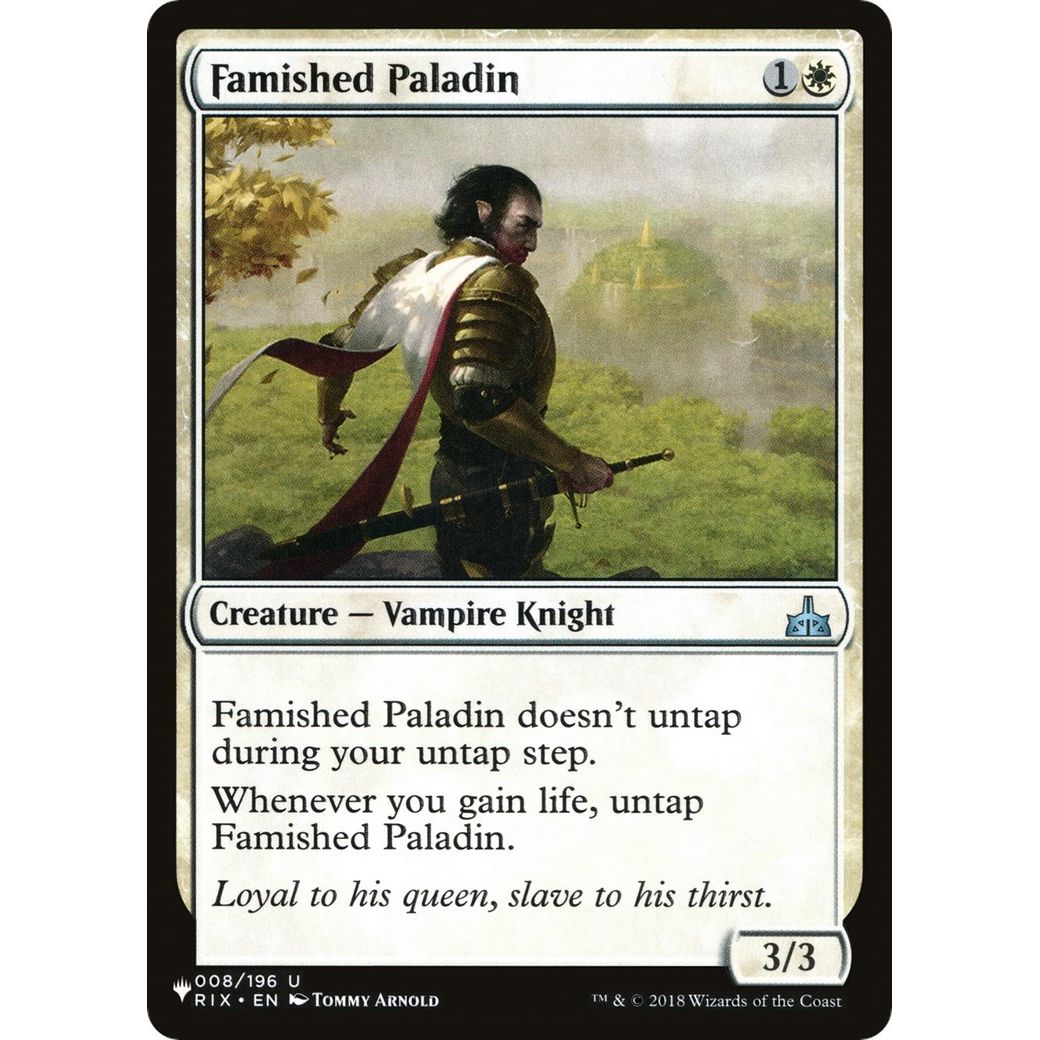 Image for Famished Paladin (008/196) (LIST) - Magic: The Gathering