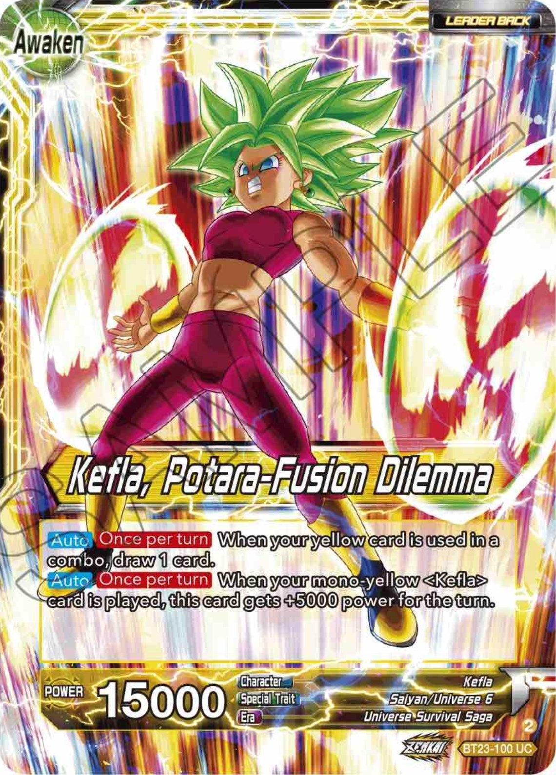 Image for Kale & Caulifla // Kefla, Potara-Fusion Dilemma (BT23-100) (BT23) - Dragon Ball Super: Masters