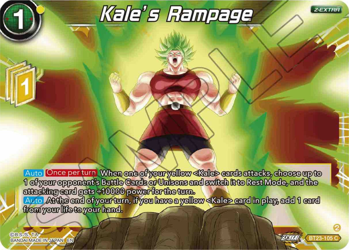 Image for Kale's Rampage (BT23-105) (BT23) - Dragon Ball Super: Masters