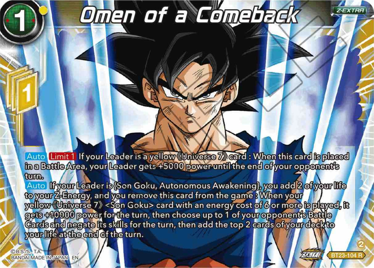 Image for Omen of a Comeback (BT23-104) (BT23) - Dragon Ball Super: Masters
