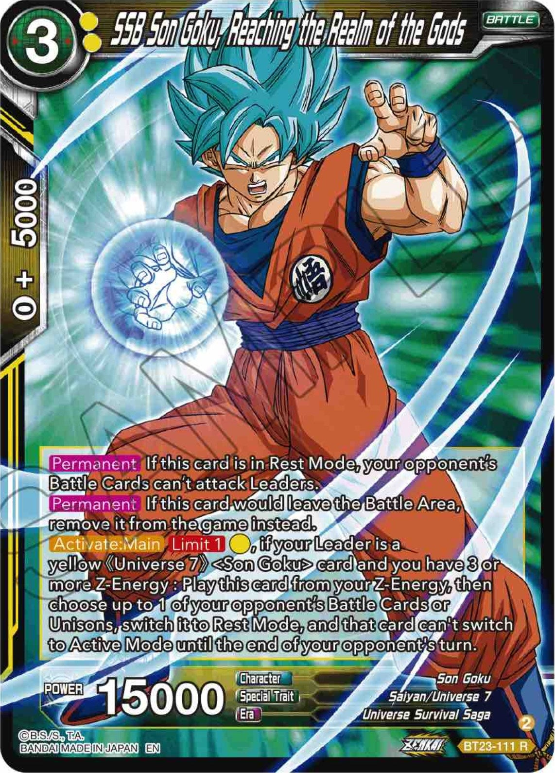 Image for SSB Son Goku, Reaching the Realm of the Gods (BT23-111) (BT23) - Dragon Ball Super: Masters