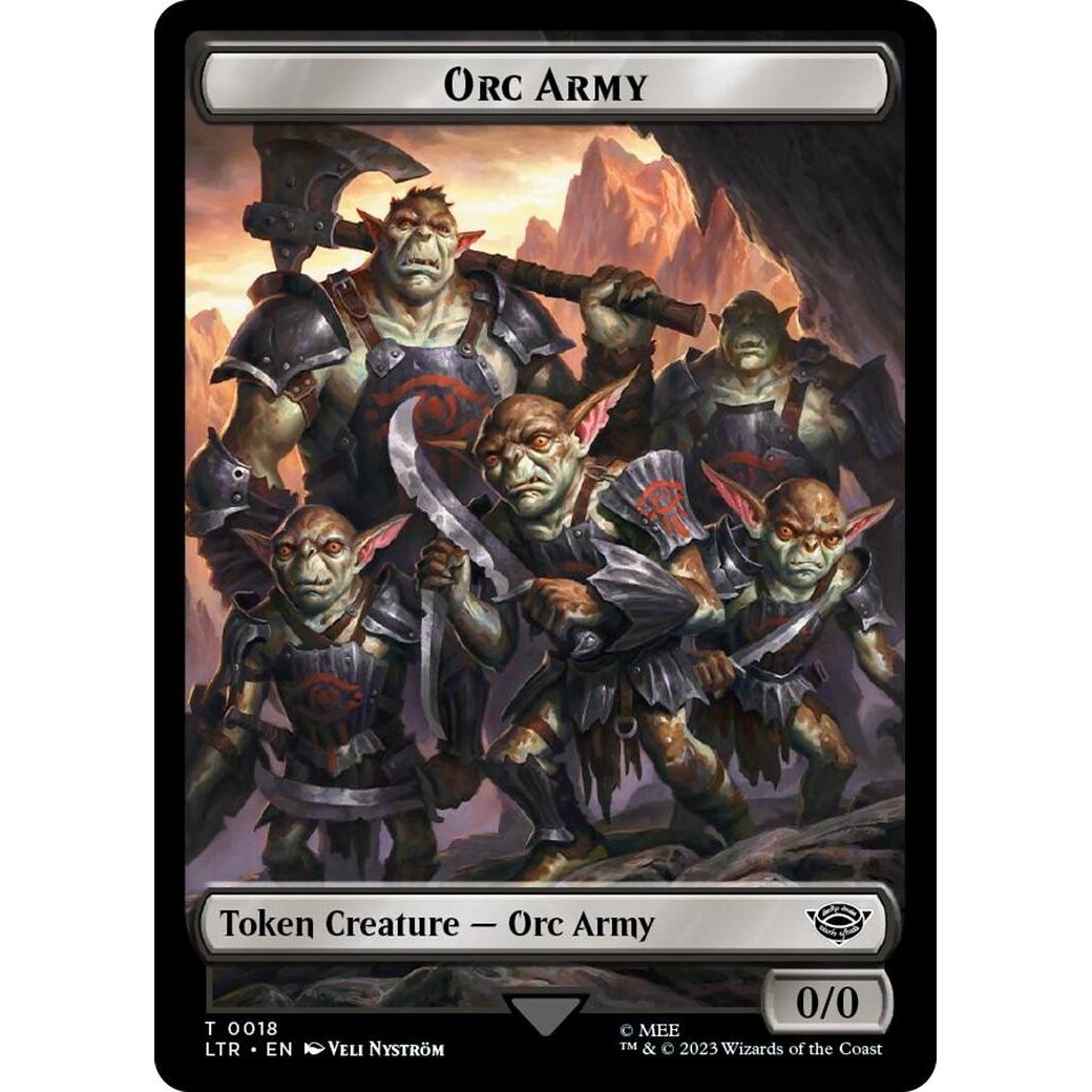 Image for Orc Army (0018) // Food (0022) Double-Sided Token (Surge Foil) (18 // 22) (LTR) - Magic: The Gathering