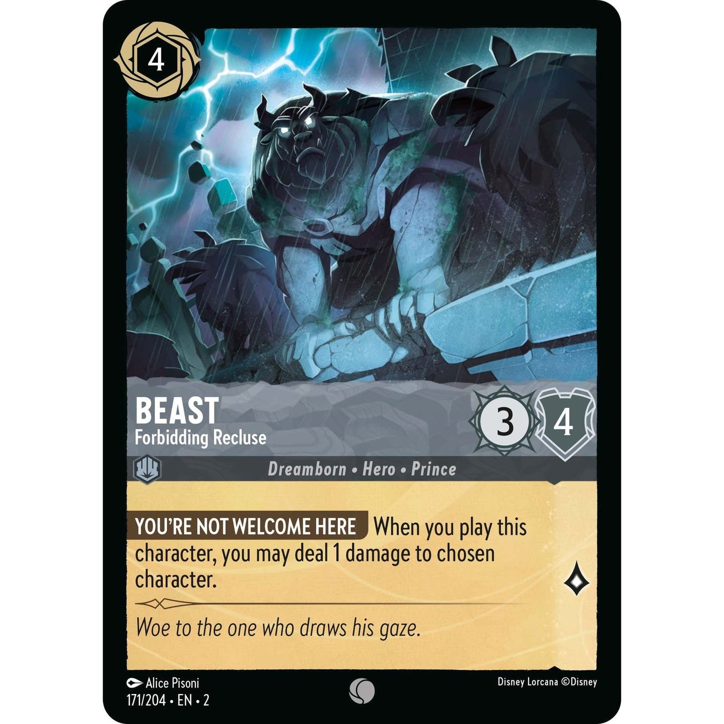 Image for Beast - Forbidding Recluse (171/204) (2) - Disney Lorcana