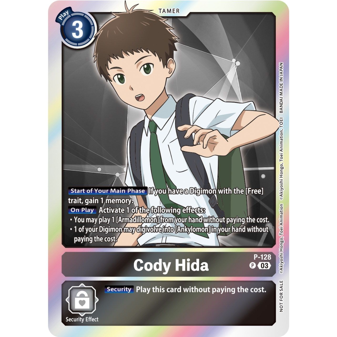 Image for Cody Hida - P-128 (Tamer Party Pack -The Beginning- Ver. 2.0) (P-128 P) (D-PR) - Digimon Card Game