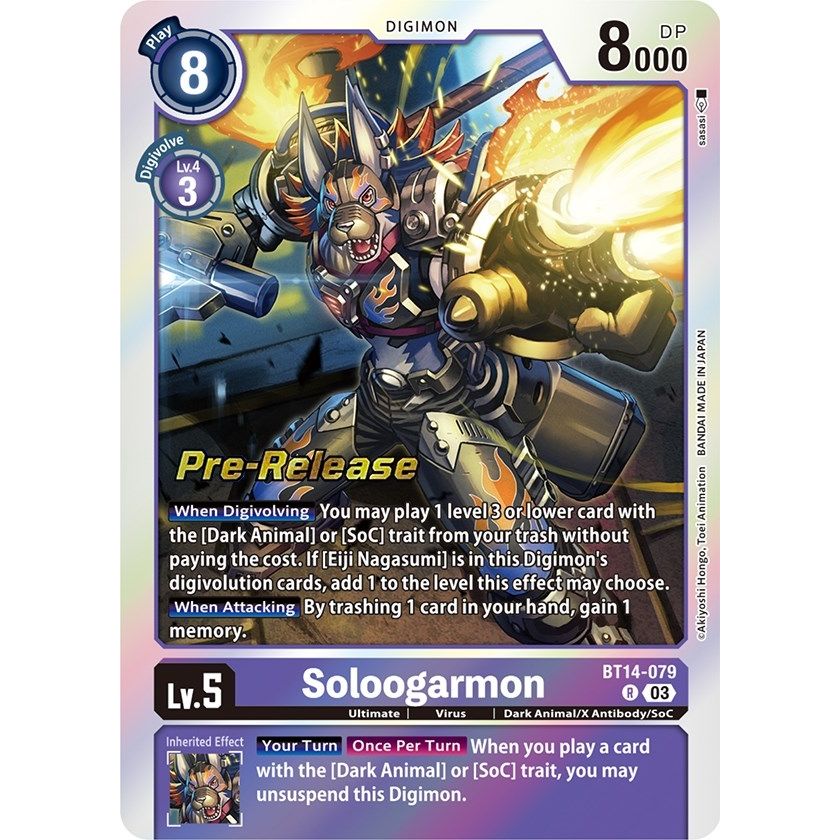 Image for Soloogarmon (BT14-079 R) (BT14_PR) - Digimon Card Game