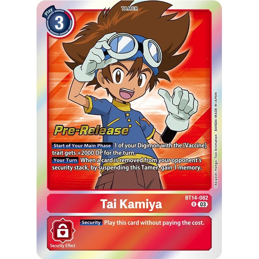 Image for Tai Kamiya (BT14-082 R) (BT14_PR) - Digimon Card Game