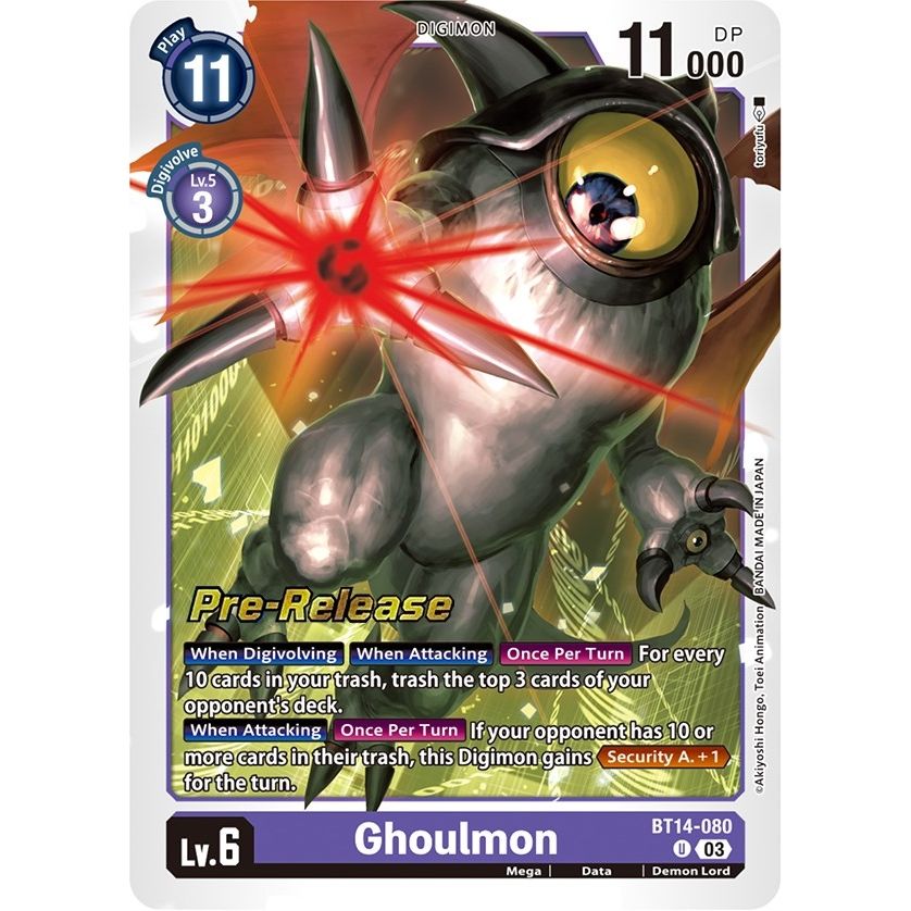 Image for Ghoulmon (BT14-080 U) (BT14_PR) - Digimon Card Game