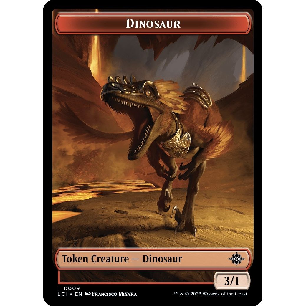 Image for Dinosaur Token (0009) (9) (LCI) - Magic: The Gathering
