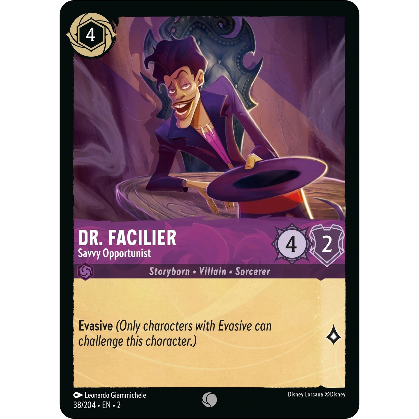 Image for Dr. Facilier - Savvy Opportunist (38/204) (2) - Disney Lorcana