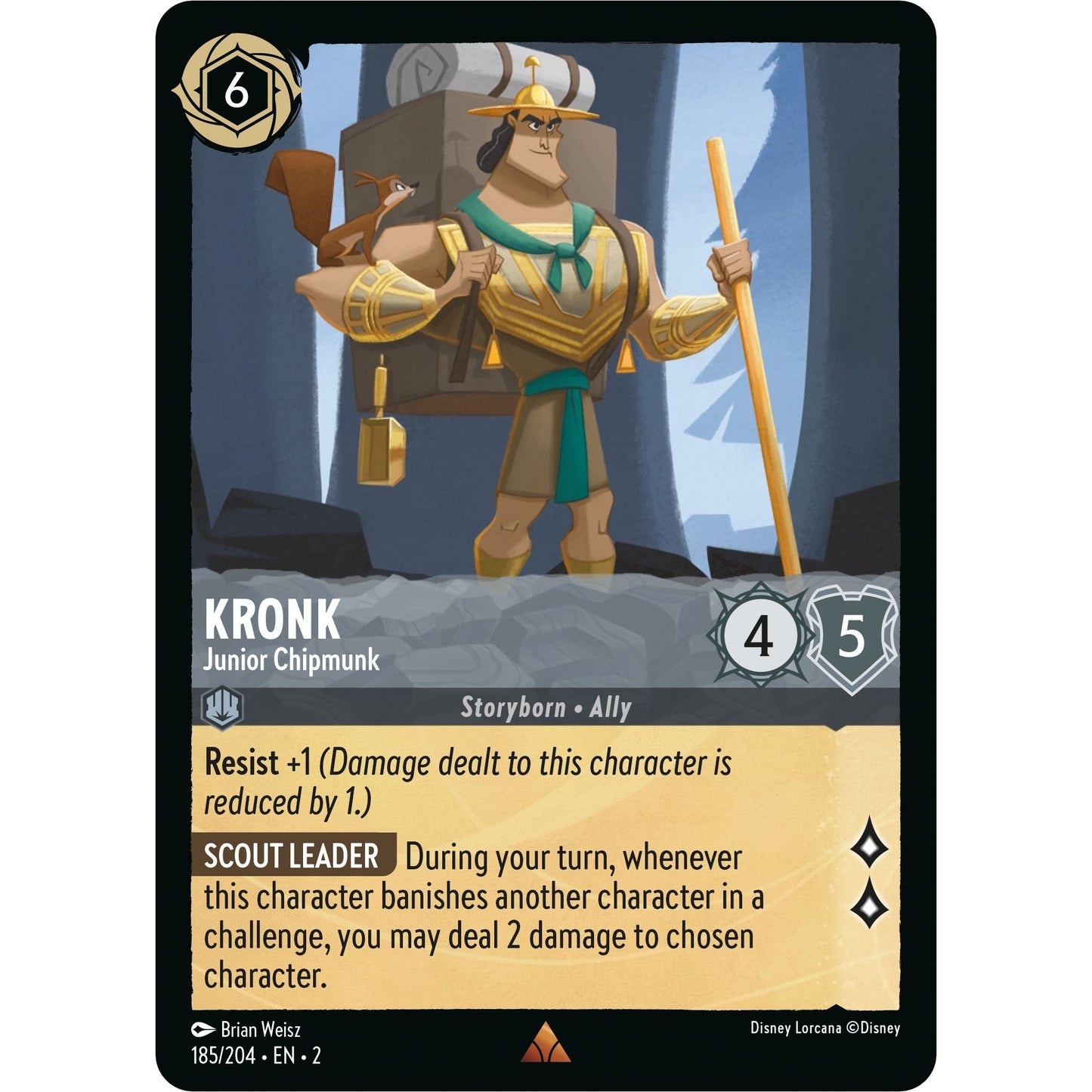 Image for Kronk - Junior Chipmunk (185/204) (2) - Disney Lorcana