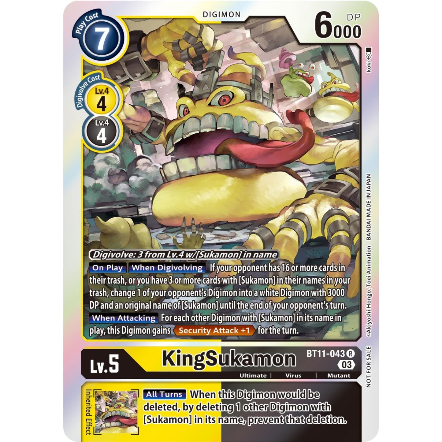 Image for KingSukamon (Winner Pack -Blast Ace-) (BT11-043 R) (BT11) - Digimon Card Game
