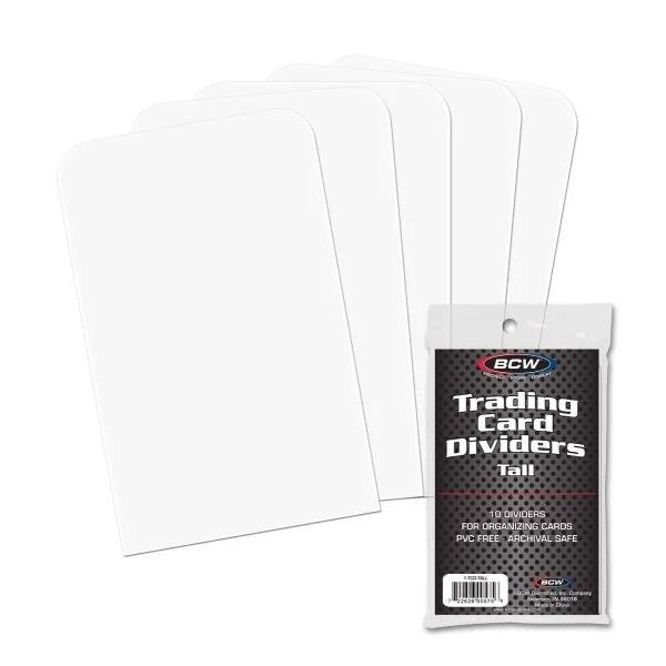 Image for Card Dividers Tall - White (10-Pack) - Collectible Storage
