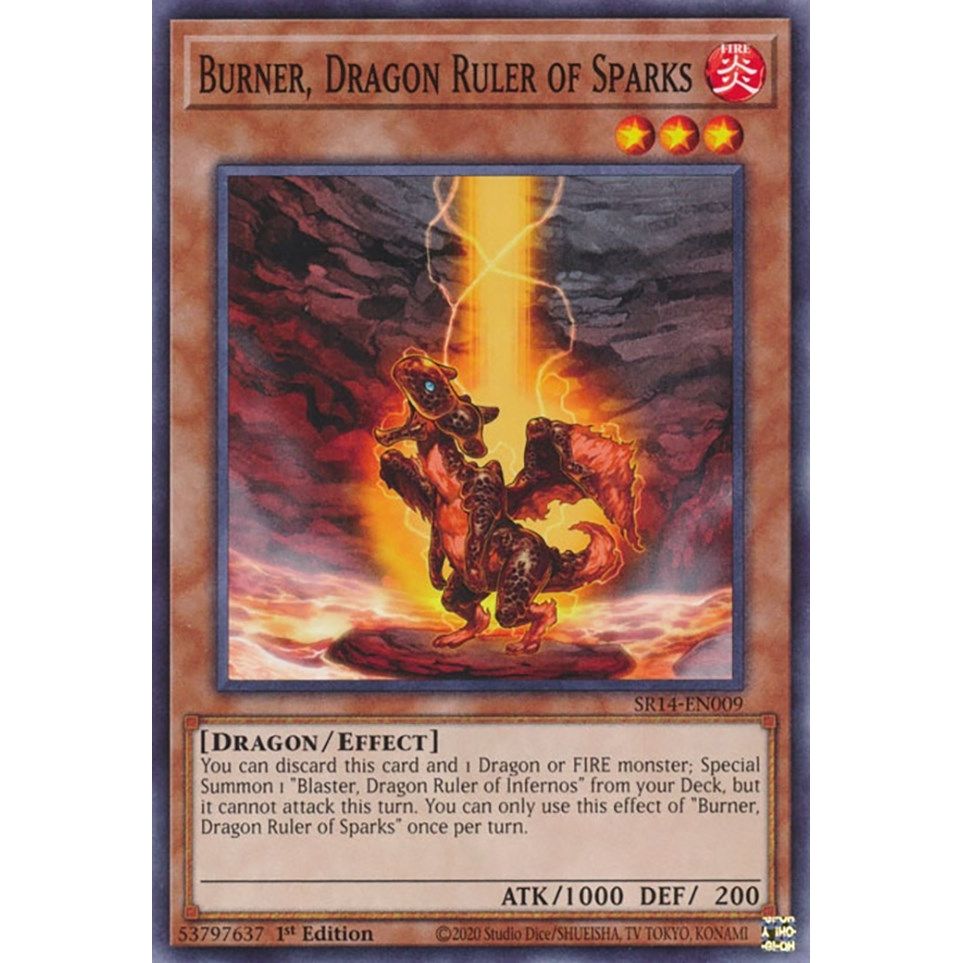 Image for Burner, Dragon Ruler of Sparks (SR14-EN009) (SR14) - YuGiOh