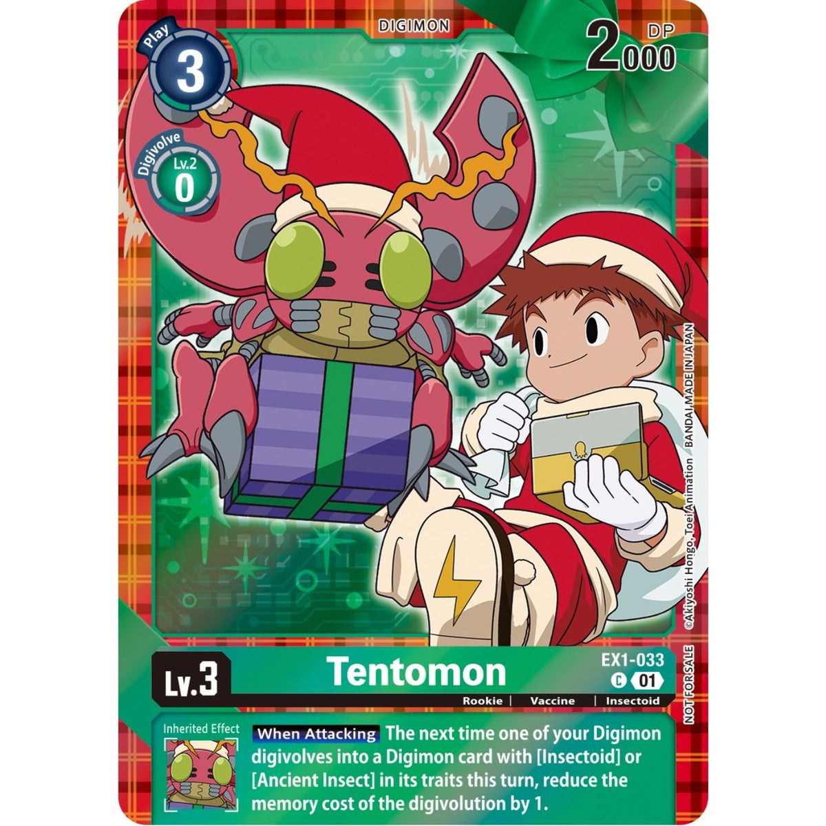 Image for Tentomon (Winter Holiday 2023) (EX1-033 C) (EX01) - Digimon Card Game