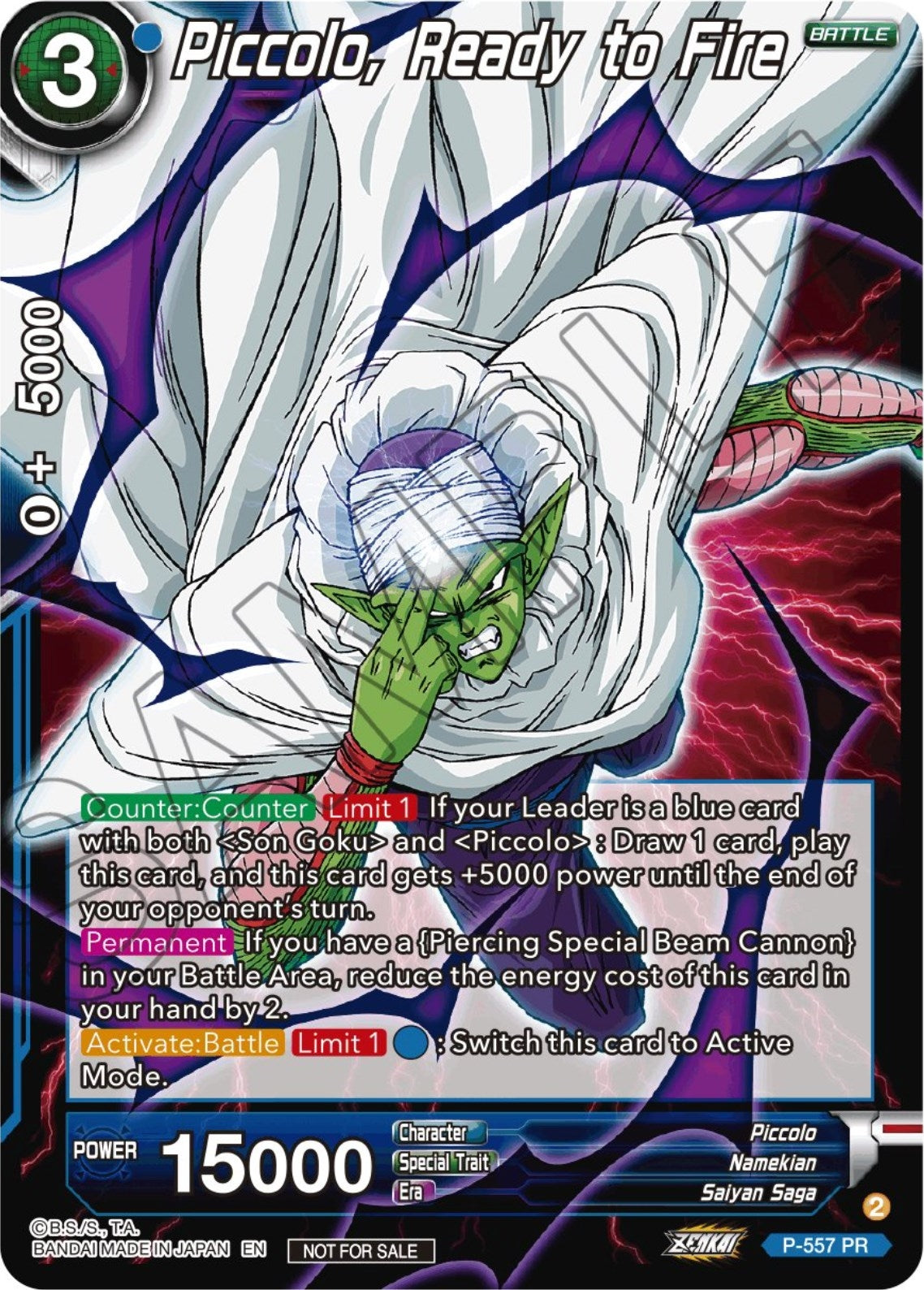 Image for Piccolo, Ready to Fire (Zenkai Series Tournament Pack Vol.6) (P-557) (TPR) - Dragon Ball Super: Masters