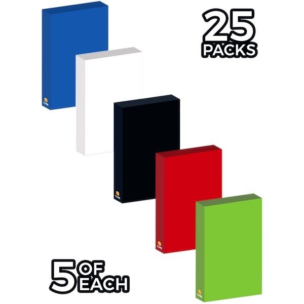 Image for Cubeamajigs Reusable Gaming Packs - WUBRG Set (25-Pack) - Collectible Storage