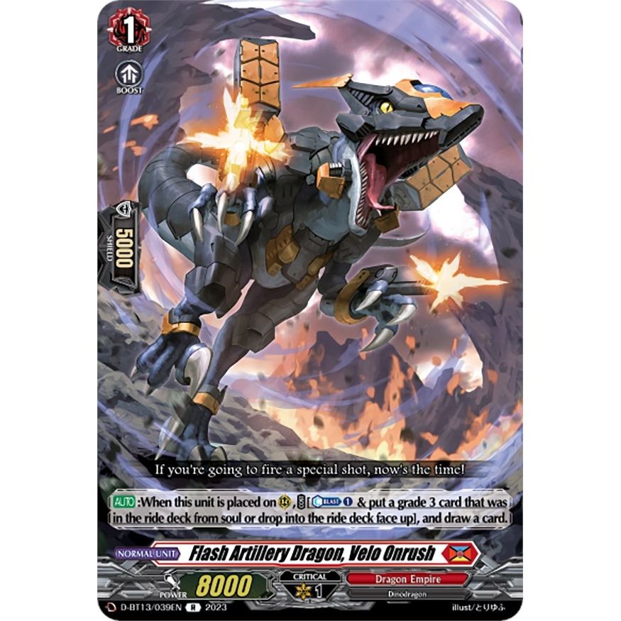 Image for Flash Artillery Dragon, Velo Onrush (D-BT13/039EN) (D-BT13) - Cardfight Vanguard