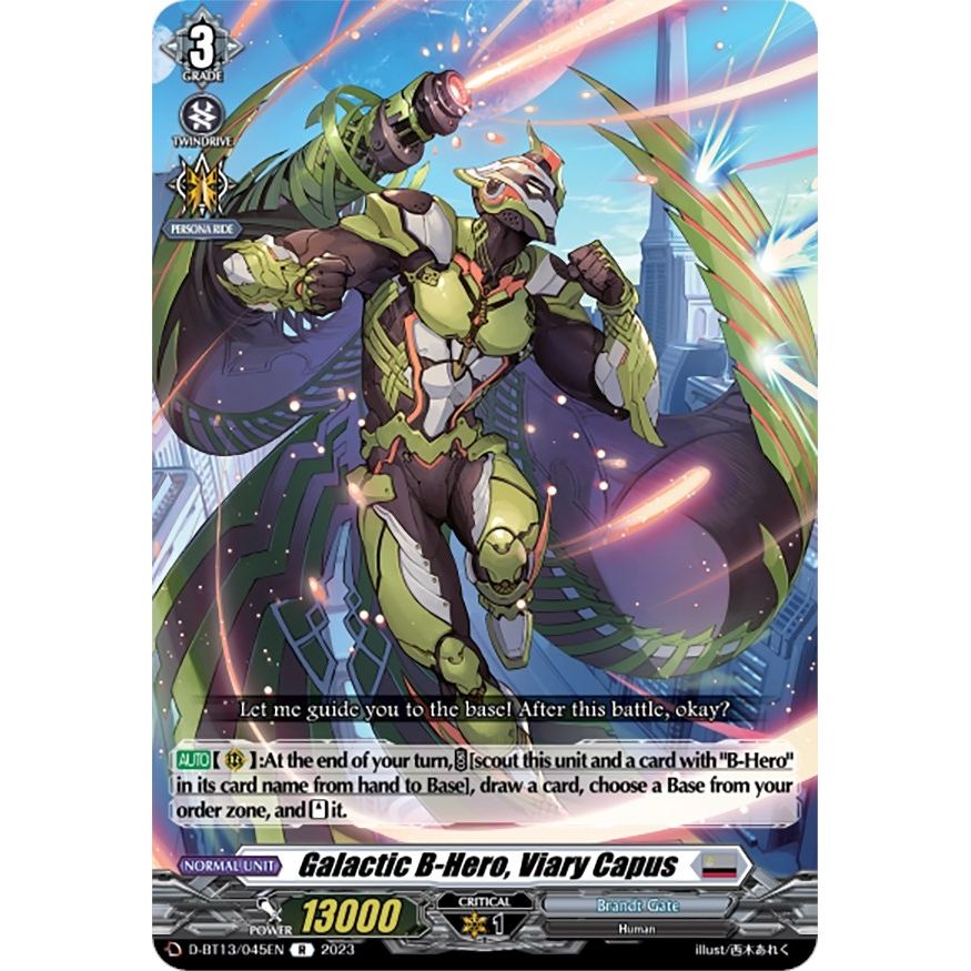 Image for Galactic B-Hero, Viary Capus (D-BT13/045EN) (D-BT13) - Cardfight Vanguard