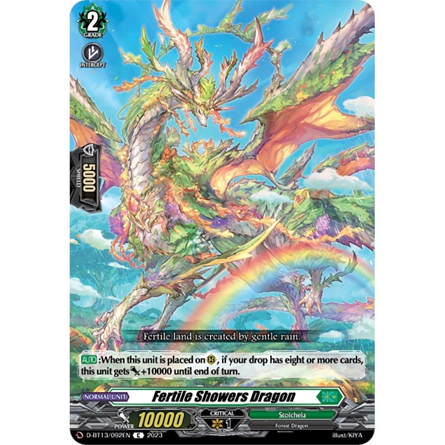 Image for Fertile Showers Dragon (D-BT13/092EN) (D-BT13) - Cardfight Vanguard