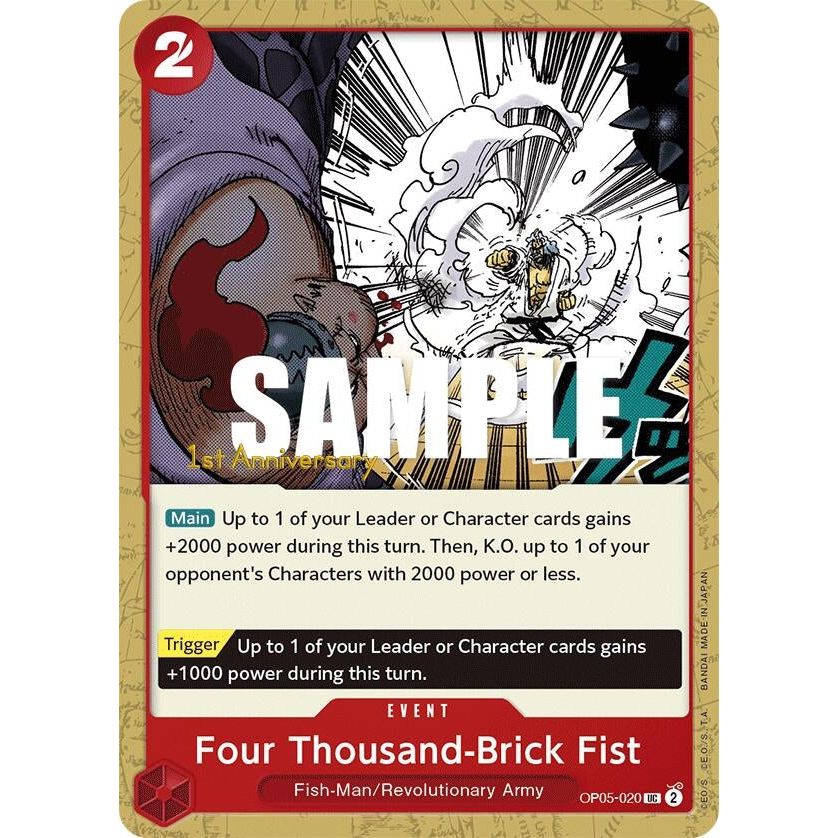 Image for Four Thousand-Brick Fist (OP05-020) (OP05 ANN) - One Piece Card Game