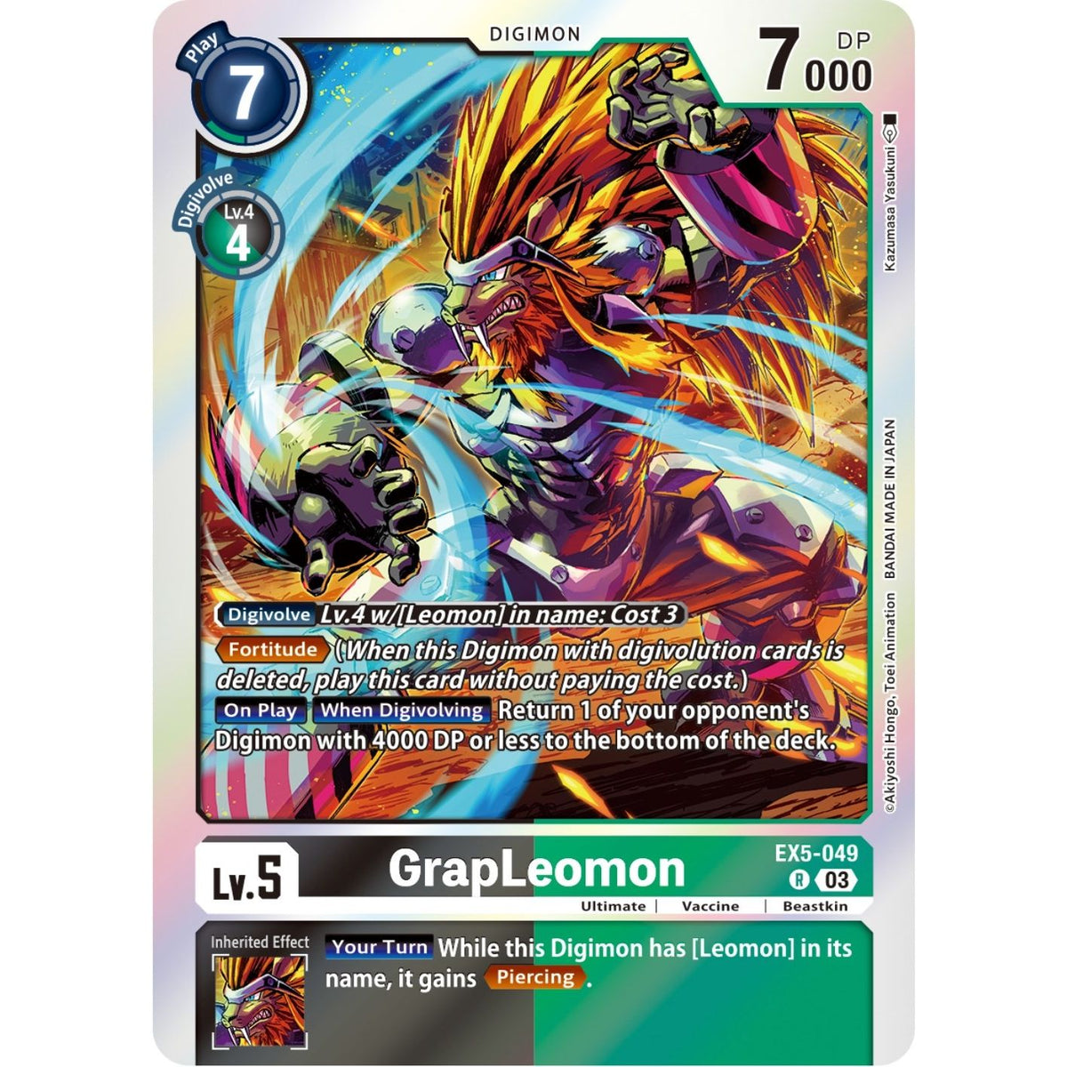 Image for GrapLeomon (EX5-049 R) (EX05) - Digimon Card Game