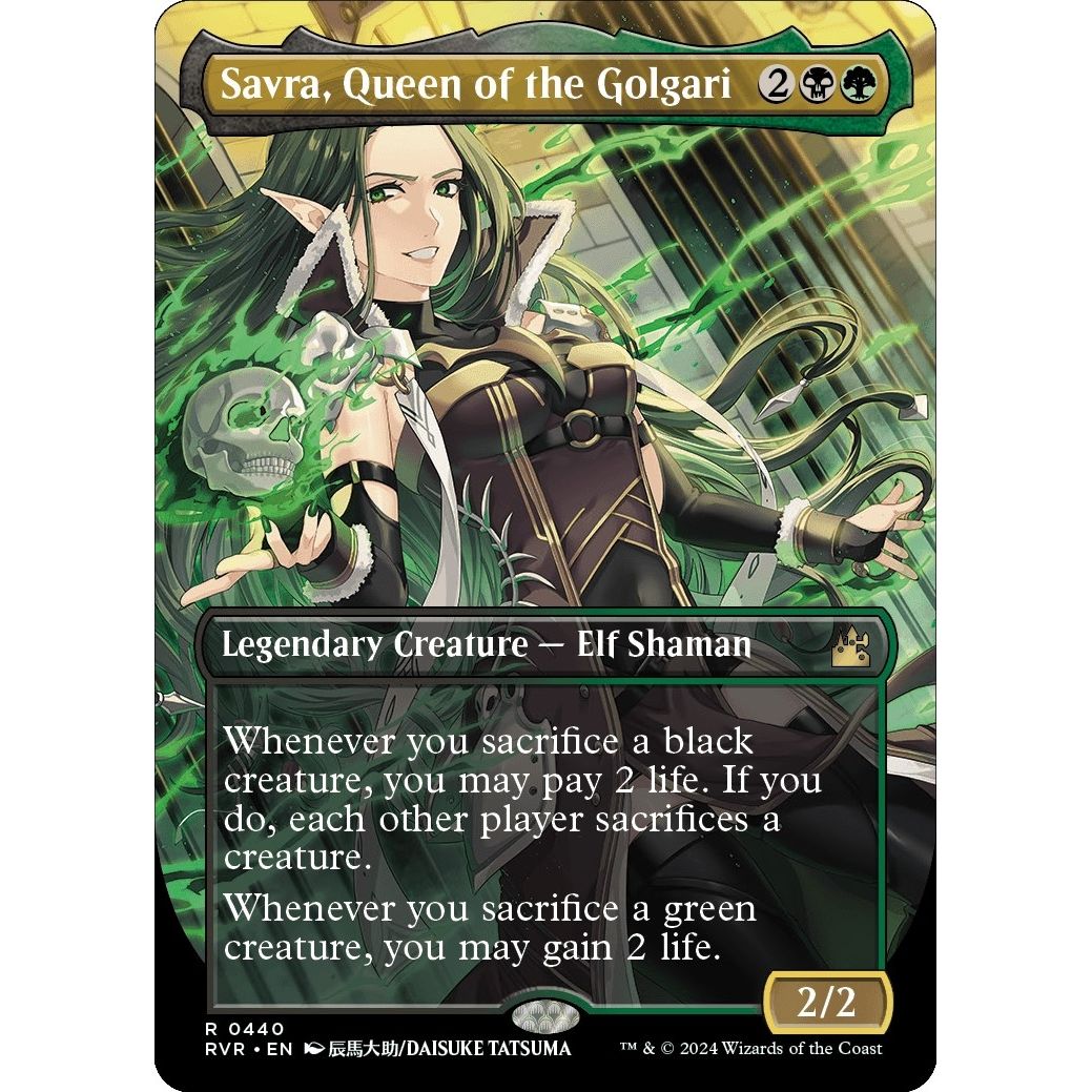 Image for Savra, Queen of the Golgari (Anime Borderless) (440) (RVR) - Magic: The Gathering