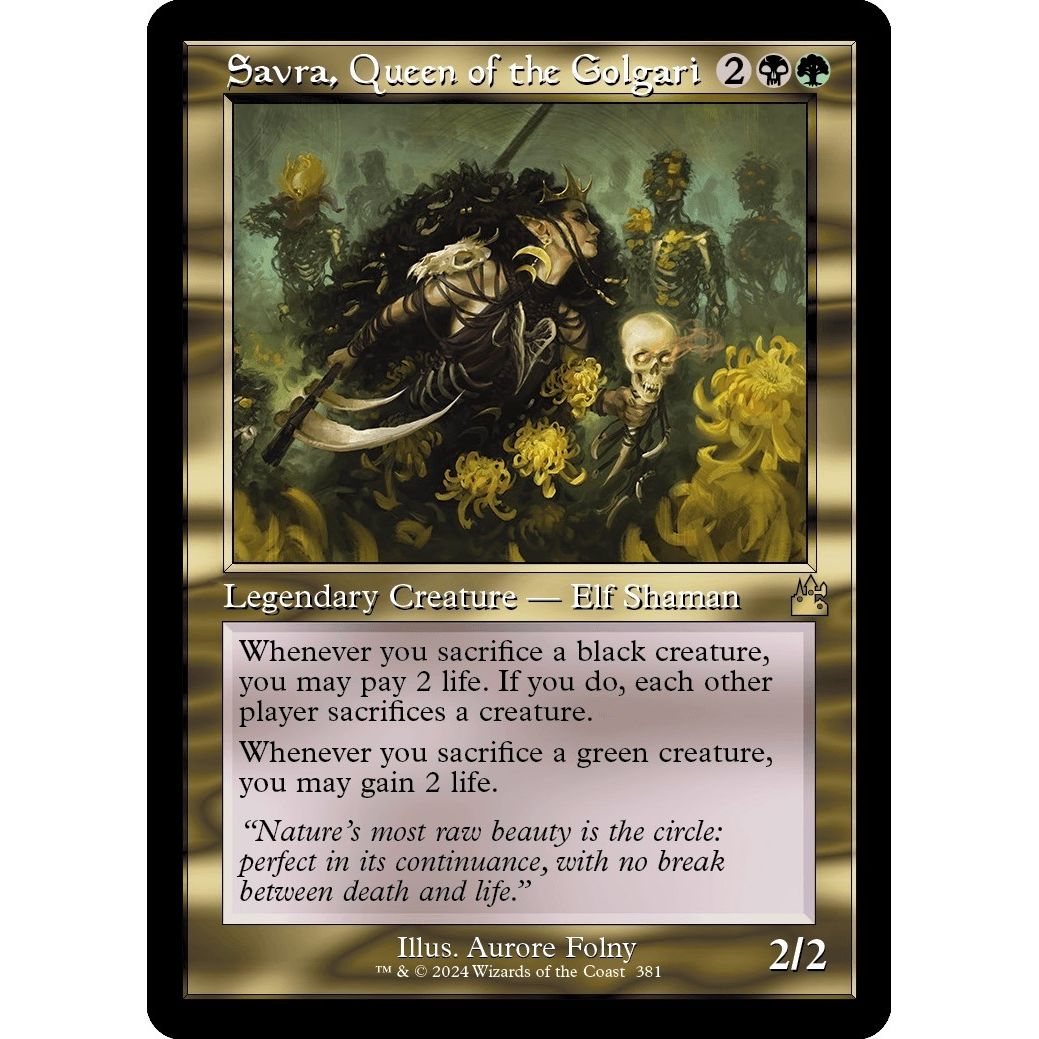 Image for Savra, Queen of the Golgari (Retro Frame) (381) (RVR) - Magic: The Gathering