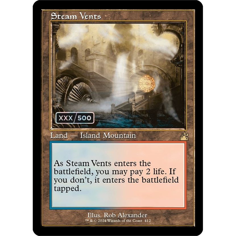 Image for Steam Vents (Retro Frame) (Serial Numbered) (412) (RVR) - Magic: The Gathering