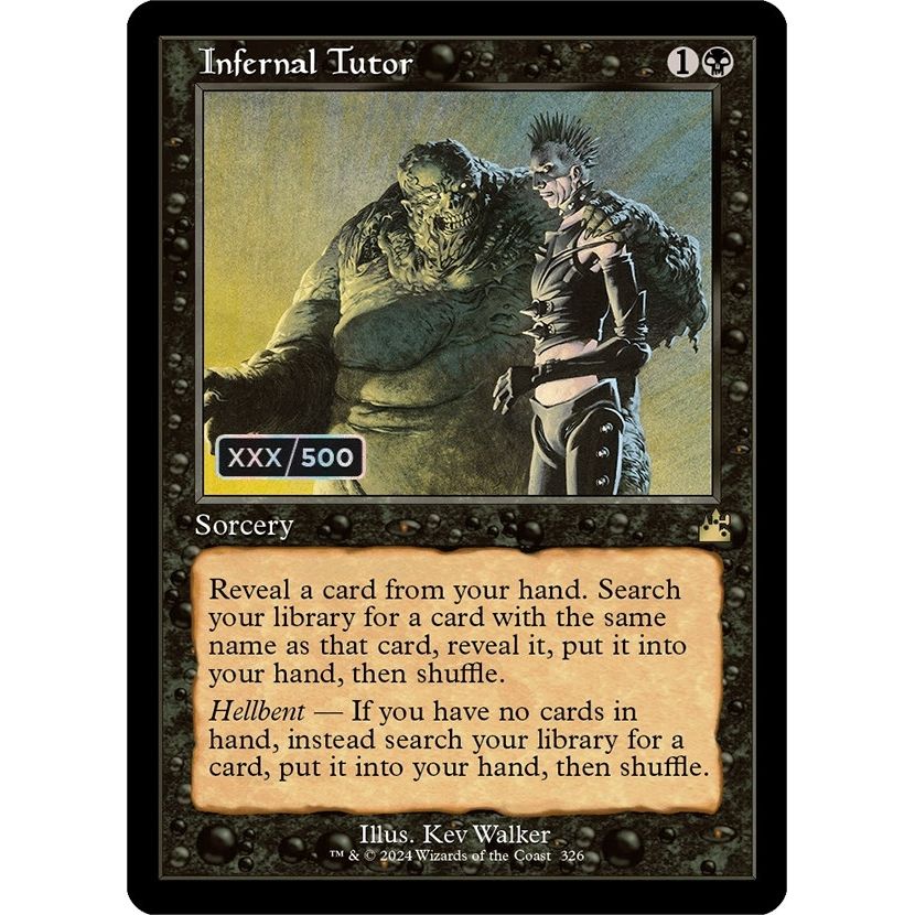 Image for Infernal Tutor (Retro Frame) (Serial Numbered) (326) (RVR) - Magic: The Gathering
