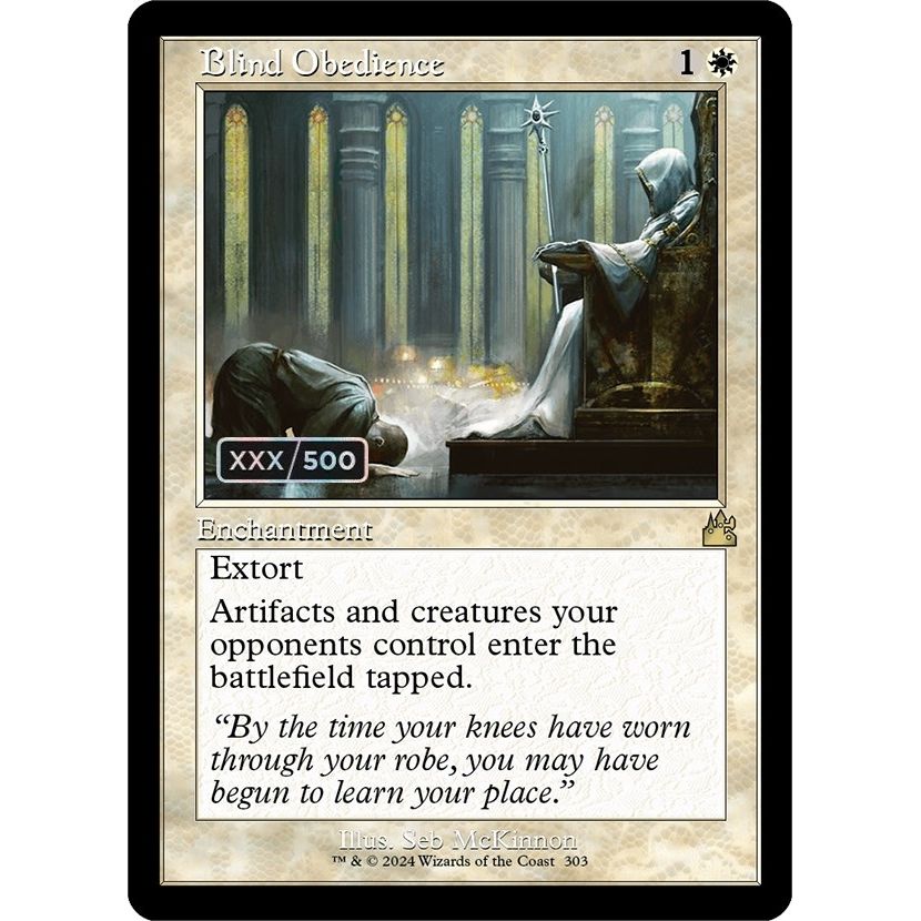 Image for Blind Obedience (Retro Frame) (Serial Numbered) (303) (RVR) - Magic: The Gathering