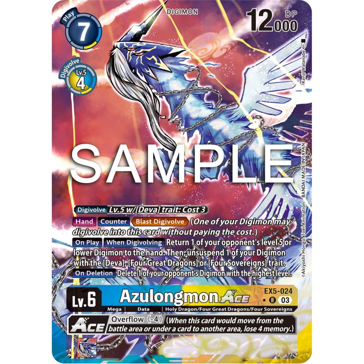 Image for Azulongmon ACE (Alternate Art) (EX5-024 R) (EX05) - Digimon Card Game