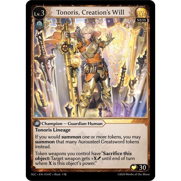 Image for Tonoris, Creation's Will (014) (ALC) - Grand Archive TCG