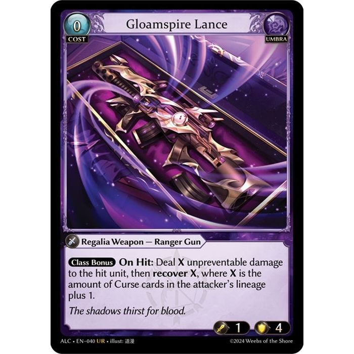 Image for Gloamspire Lance (040) (ALC) - Grand Archive TCG