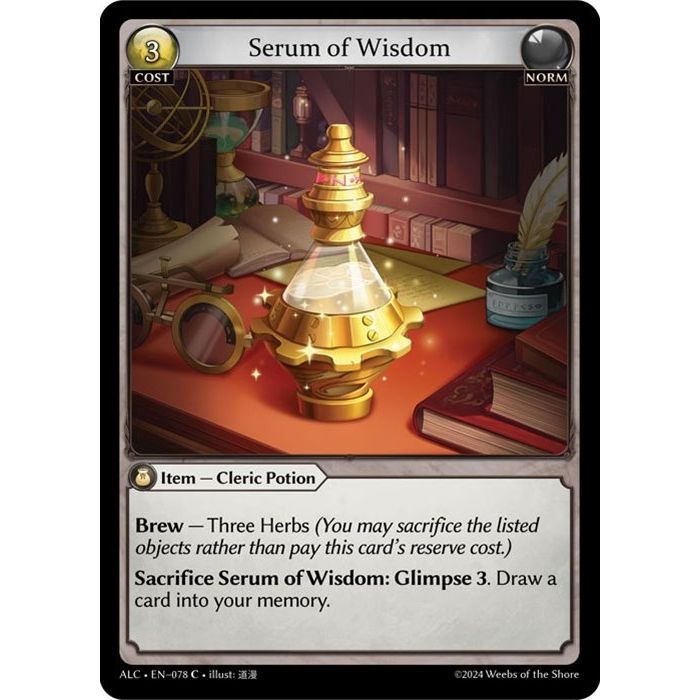 Image for Serum of Wisdom (078) (ALC) - Grand Archive TCG