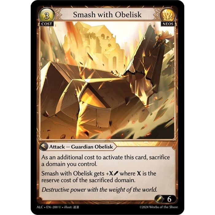 Image for Smash with Obelisk (200) (ALC) - Grand Archive TCG