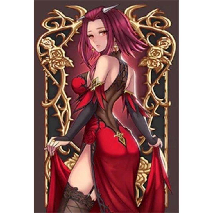 Image for Standard Blackrose Gown Back Pose Sleeves (70-Pack) - Card Sleeves
