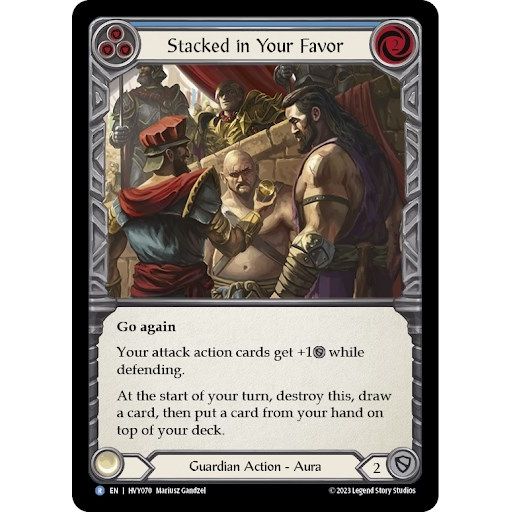 Image for Stacked in Your Favor (Blue) (HVY070) (HVY) - Flesh and Blood TCG