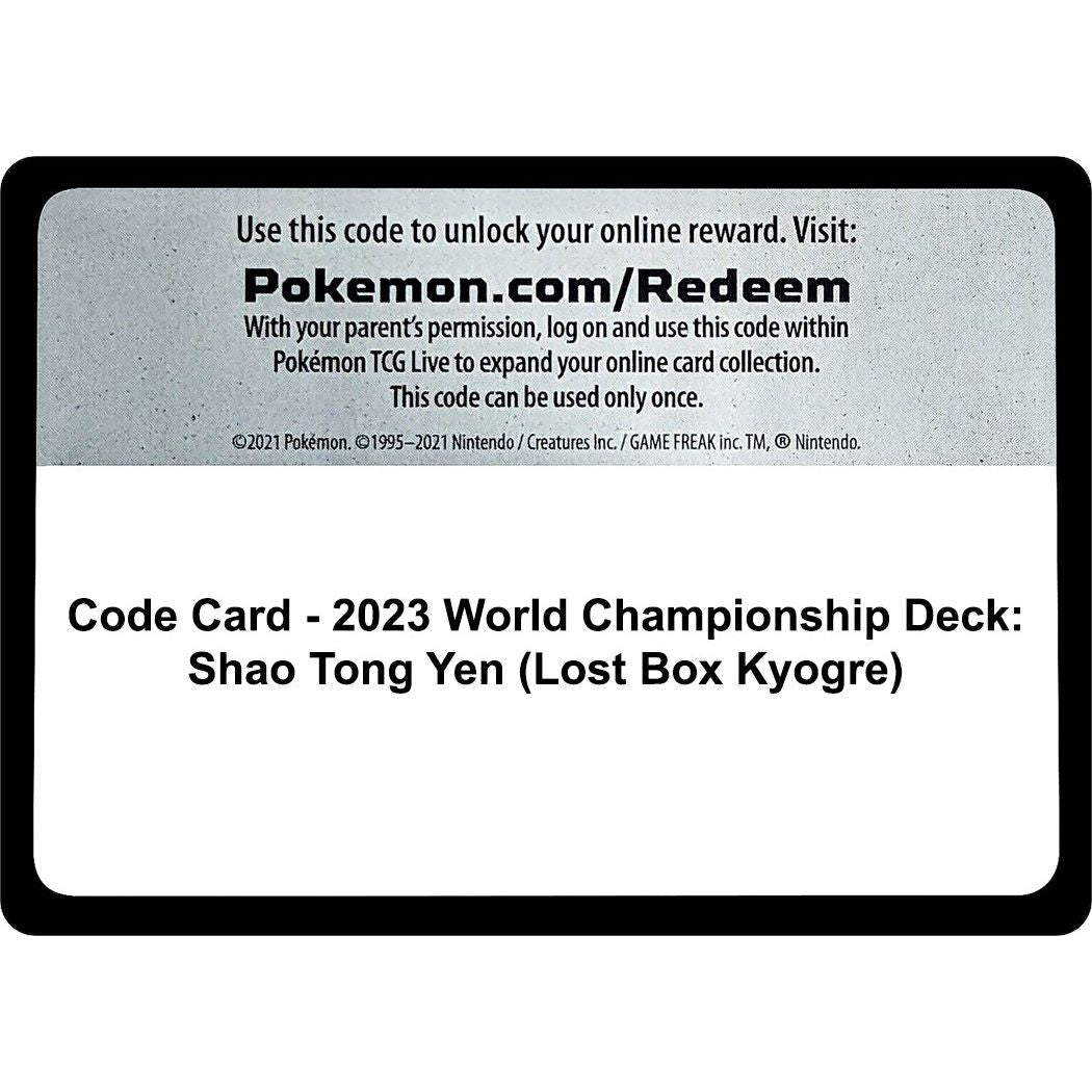 Image for Code Card - 2023 World Championship Deck: Shao Tong Yen (Lost Box Kyogre) (WCD) - Pokemon
