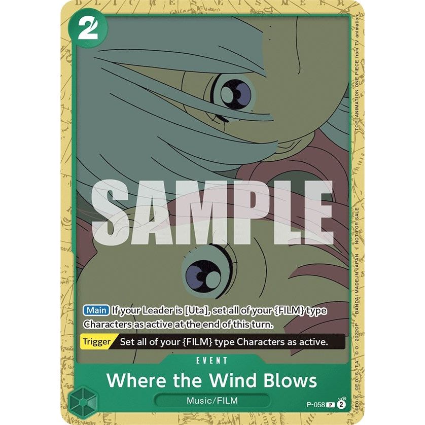 Image for Where the Wind Blows (Starter Deck 11: Uta Deck Battle) (P-058) (OP-PR) - One Piece Card Game